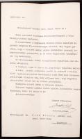 1929 Serédi Jusztinián bíboros saját kezűleg aláírt levele Kiss Károly részére, melyben kinevezi a Bécsi Pázmány Intézet rektorává, 33x20cm