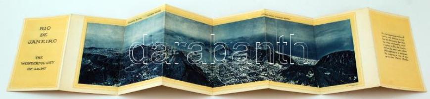 cca 1920 Rio De Janeiro, Copacabana palace hotel 8 részes leporello sok képpel a hotelről és a városról  / Leporello about Hotel and the city