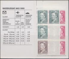 1990 Margit királynő hiányos bélyegfüzet (0,25Kr + 1Kr kitépve) Mi MH 2