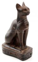 Macskaszobor, festett kő, 11cm