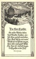 Der Herr ist grösser / Art Nouveau postcard, poem by Martin Jentzsch, Emil Müller&#039;s Verlag Nr. 213.