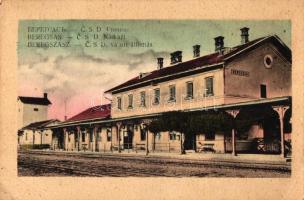 Beregszász, vasútállás / railway station, So. Stpl (EK)