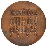 1980. "Tizenötödik Otthon Kiállítás" Br emlékérem eredeti tokban (107mm) T:2