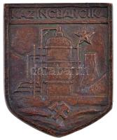 ~1970. "Kazincbarcika" Br plakett (69x84mm) T:2