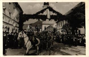 1940 Nagybánya, bevonulás / entry of the Hungarian troops  (slant sides)