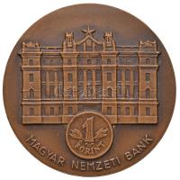 1968. "Magyar Nemzeti Bank / Megemlékezésül hosszú időn át végzett jó munkájáért nyugdíjba vonulása alkalmából a Magyar Nemzeti Bank ügyvezetősége - MSZMP Pártbizottsága Szakszervezeti Bizottsága" Br emlékérem (60mm) T:2