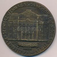 1965. "A Debreceni Színház fennállásának 100. évfordulója emlékére" Br emlékplakett (62,5mm) T:2