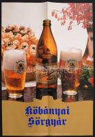 Kőbányai Sörgyár hajtott reklámplakát, modern, 31x46 cm