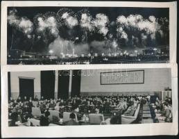 Életképek a népi Kínából, 7 db fotó különféle felvonulásokról, ünnepségekről, stb., különböző méretb...