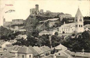 Trencsén, vár, templom / castle, church (fa)