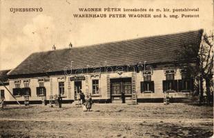 Újbesenyő, Wagner Péter kereskedése, Postahivatal / shop, post office (Rb)