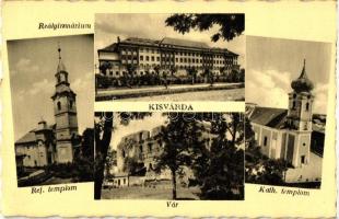 Kisvárda, Reálgimnázium, Református templom, vár, Katolikus templom (EK)