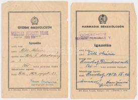 1949. 50Ft + 300Ft névértékű nyereménykötvények igazolásai "Országos Takarékpénztár Hódmezővásá...