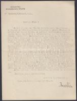 Kapi Béla (1879-1957) evangélikus püspök aláírása gépelt levélen