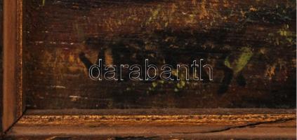 Beers jelzéssel: Farönk. Olaj, farost, keretben, 13×18 cm