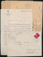 1945-1947 Peyer Károly szociáldemokrata politikus rákospalotai házának két adóíve