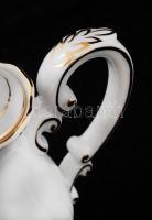 Zsolnay arany szegélyes mokkás készlet, jelzett, hibátlan