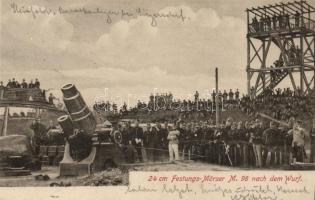 24 cm Festungs-Mörser M. 98 nach dem Wurf. No. 185 Verlag von Alex J. Klein / K.u.K. artillery, 24 cm cannon