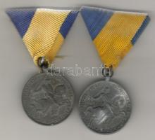 1941. "Délvidék visszafoglalása-Hunyadi" 2db emlékérem T:2