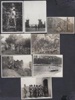 cca 1920-1930 8 db cserkész tematikájú fénykép, különböző méretben