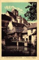 La Roche-Posay, mill, church