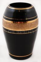 Üveg váza, apró lepattanással, 14cm