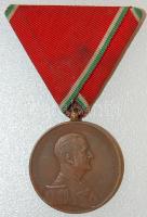 Vitézségi érem "Horthy Miklós" Br eredeti szalaggal T:2