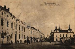 Máramarossziget, Állami felsőbb leányiskola, Vigadó, Dreher sörcsarnok; kiadja Benkő Miklós / girl school, beer hall