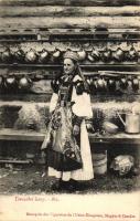 Torockói leány / National costume from Torockó, folklore (EK)