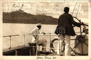 Tihany, útban Tihany felé, a hajón; Sohár András felvétele (ázott / wet damage)