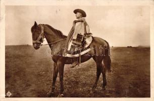 Hortobágy, csikós legény lovával