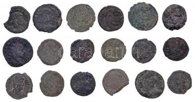 Római Birodalom 18db-os bronzpénz tétel T:vegyes
Roman Empire 18pcs of bronze coins C:mixed