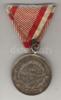 I.V.H. I.oszt. Ag vitézségi érem fémjellel eredeti szalaggal T:2