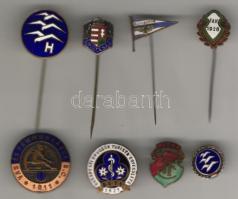 8 klf főleg régebbi zománcozott sportjelvény T:1,2,3