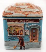 Sophiane rádió, nem kipróbált állapotban fülhallgatóval, és Szofi kávéház fém doboz, 14x11x8cm