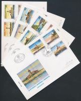 Világítótornyok az Adrián és a Dunán sor 4 db FDC-n Lighthouses of the Adriatic Sea and the Danube s...