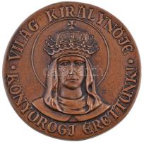 Horváth Sándor (1939-) DN "Világ királynője könyörögj érettünk!" egyoldalas Br plakett (100mm) T:2