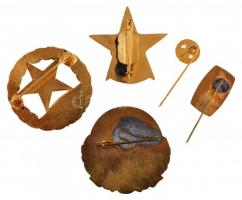 ~1970-1980. "Faipar Kiváló Dolgozója" aranyozott, zománcozott fém jelvény miniatűrrel ered...