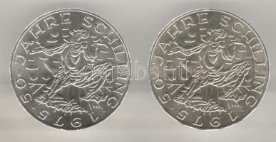 Ausztria 1975. 100Sch Ag (2x) "50 éves a Schilling" T:BU
