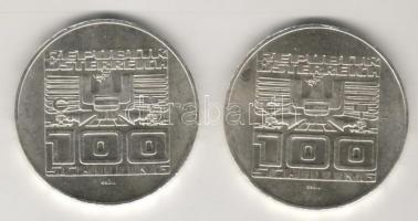 Ausztria 1975. 100Sch Ag (2x) "50 éves a Schilling" T:BU