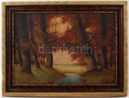 Várallyay jelzéssel: Erdőrészlet. Olaj, vászon, keretben, 50×74 cm