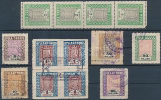 13 db Gyula városi okmánybélyeg