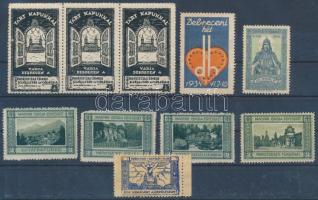 10 db régi magyar levélzáró