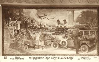Exposition des Arts Decoratifs, Les Transports / automobiles, train, ships s: H. Marret