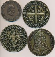 4db-os emlékérem tétel: "János főherceg - GRAWE 175 éves", "I. Frigyes porosz király", "1541 Dortmund Tallér", "Moneta Nova" T:1-,2 4pcs of commemorative medallions: "Erzherzog Johann - 175 Jahre GRAWE", "Frederick I of Prussia", "Dortmund Taler - IMP TREMONIENSIS 1541 MO NO CIVI GERMANY", "Moneta Nova" C:AU,XF
