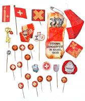 Svájc 24db-os jelvény tétel T:vegyes Switzerland 24pcs of badges C:mixed