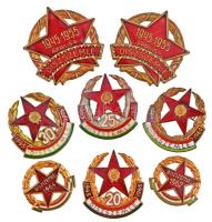 1955-1975. 8db zománcozott díszszemle jelvény, több klf T:2,2-