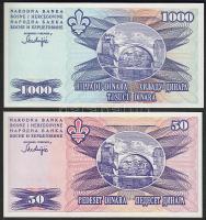 Bosznia-Hercegovina 1995. 50D + 1000D T:I