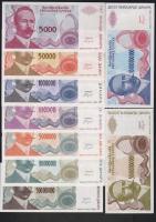 Bosznia-Hercegovina/Szerb Köztársaság 1993. 5000D-50.000.000.000D teljes sor T:I