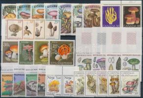 Gomba motívum 8 db teljes sor, közte összefüggések + 1 db bélyegfüzet, Mushrooms 8 sets with units + 1 stampbooklet